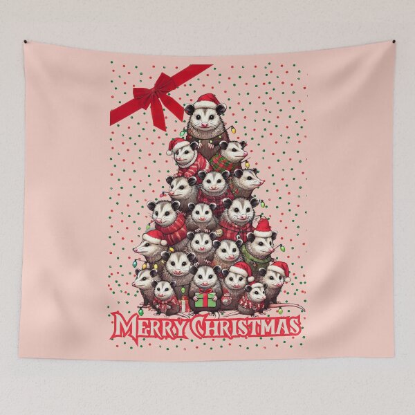 Item preview, Funny Christmas opossums as a christmas tree designed and sold by Meandmyshop.