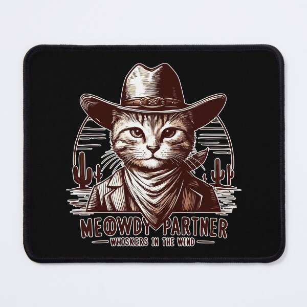 Item preview, Meowdy Partner Whiskers in the Wind Cat Vintage designed and sold by TomFrontierArt.
