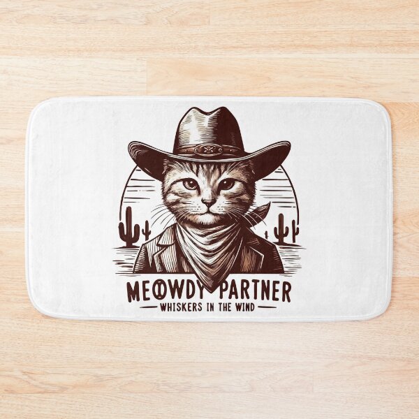 Item preview, Meowdy Partner Whiskers in the Wind Cat Vintage designed and sold by TomFrontierArt.