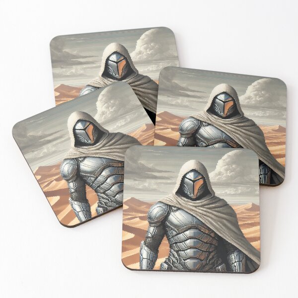 Item preview, Pixel Art Desert Wanderer in Silver Armor designed and sold by ANIARTONLINE.