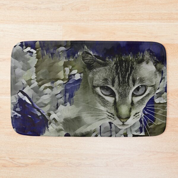 Item preview, DARK PURPLE, BLUE, BROWN AND GREY CAT ON LONG NOVEMBER WALK  designed and sold by Most1234.