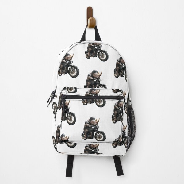 Item preview, Live Fast, Ride Faster - Rhino on a Motorcycle designed and sold by AleksKos.