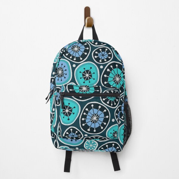 Item preview, Hand Drawn Blue and Teal Mid Century Starburst Pattern designed and sold by schorrnuff.