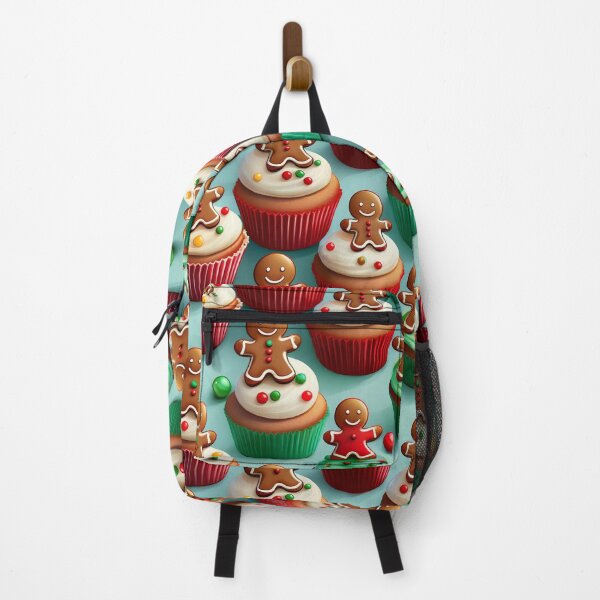 Item preview, Cupcake Christmas: A whimsical pattern featuring adorable cupcakes topped with gingerbread men designed and sold by Grang Art Artistic Designs.
