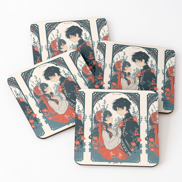 Aperçu de l'œuvre Carte inspirée du tarot animé « Les amoureux » créée et vendue par MendaciousMina.