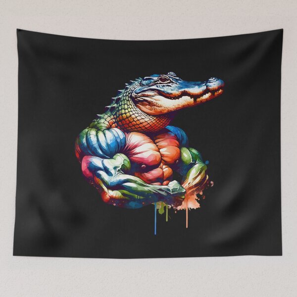 Item preview, Muscle Crocodile Art designed and sold by AwesomeBeyondLimits.