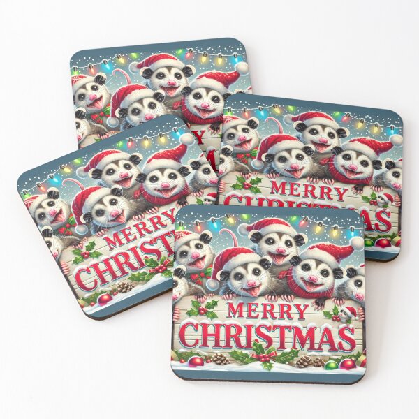 Item preview, Cute christmas opossums colorful design designed and sold by Meandmyshop.