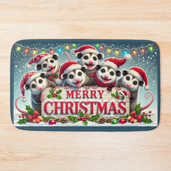 Item preview, Cute christmas opossums colorful design designed and sold by Meandmyshop.