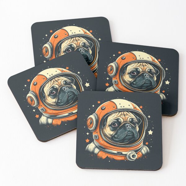 Item preview, Space Explorer Pug in Astronaut Suit designed and sold by Hakubiya.