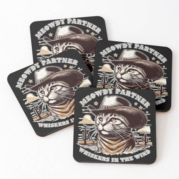 Item preview, Meowdy Partner Whiskers in the Wind Vintage designed and sold by TomFrontierArt.