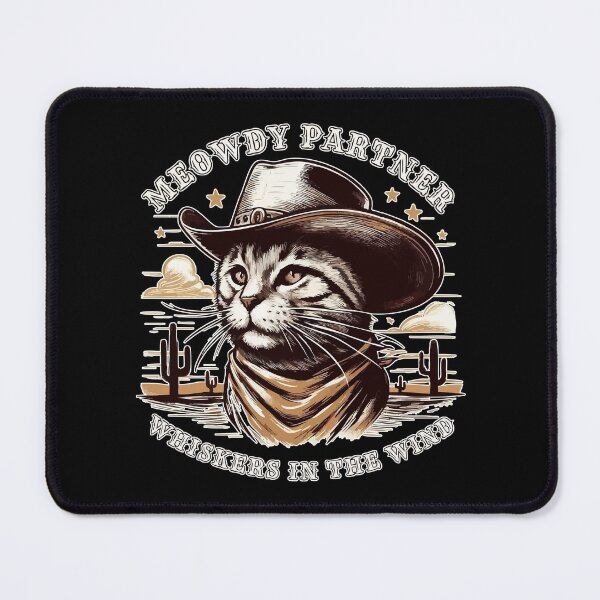Item preview, Meowdy Partner Whiskers in the Wind Vintage designed and sold by TomFrontierArt.