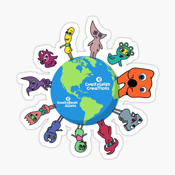 Item preview, CwaZyBean Aliens - Here on Earth designed and sold by cwazyleigh.