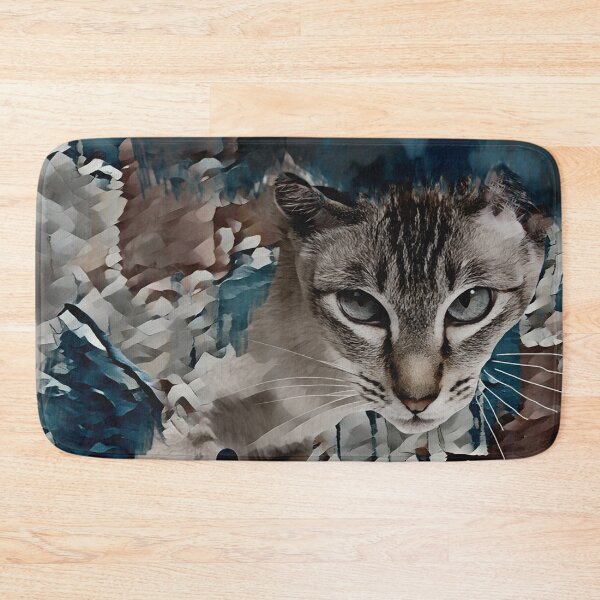 Item preview, TEAL, BEIGE AND BROWN CAT ON LONG NOVEMBER WALK  designed and sold by Most1234.