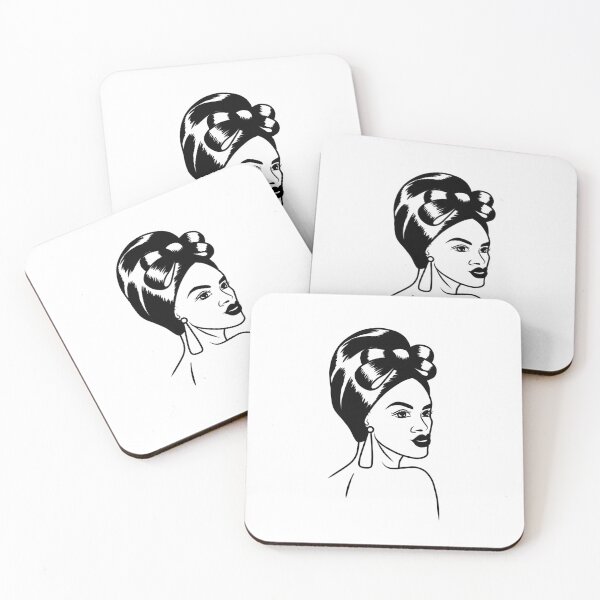 Item preview, Portrait of young African woman in minimalist modern style designed and sold by Asiyat.