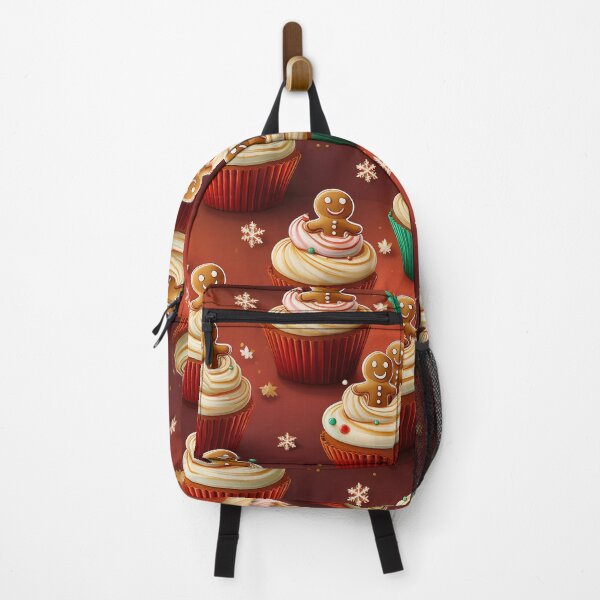 Item preview, Gingerbread Cupcake Parade: A playful pattern showcasing a procession of cupcakes topped with gingerbread men designed and sold by Grang Art Artistic Designs.