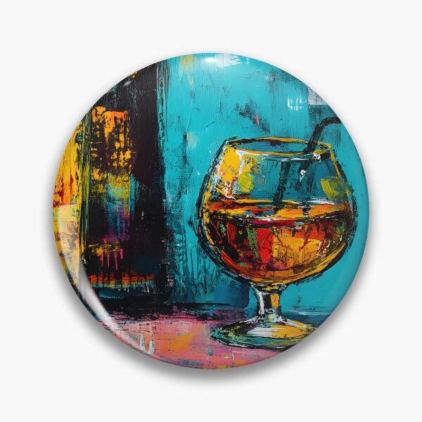 Item preview, Discover the Essence of Luxury: Bottle and Glass of Brandy with Cigar in Lavish Colors, Abstract Digital Art AI Generated designed and sold by OlfactoART Studio.