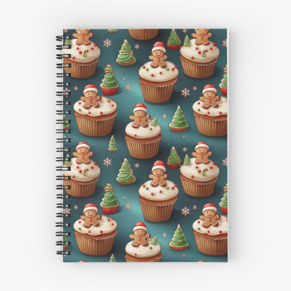 Item preview, Gingerbread Joy: A joyful pattern featuring cupcakes topped with gingerbread men in a winter wonderland. The background is filled with snowflakes and other festive elements. designed and sold by Grang Art Artistic Designs.