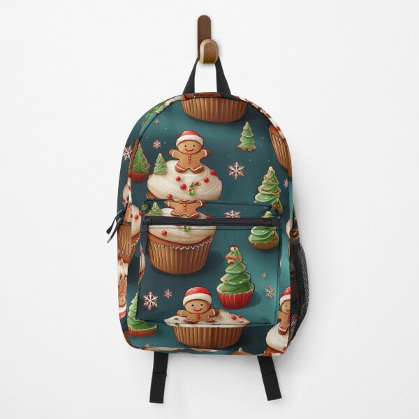 Item preview, Gingerbread Joy: A joyful pattern featuring cupcakes topped with gingerbread men in a winter wonderland. The background is filled with snowflakes and other festive elements. designed and sold by Grang Art Artistic Designs.