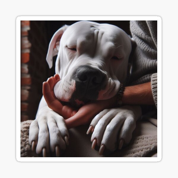 Dogo Argentino Affectionate Bond - first version Sticker