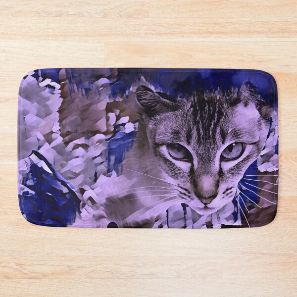 Item preview, DARK BLUE, BROWN AND BEIGE CAT ON LONG NOVEMBER WALK  designed and sold by Most1234.