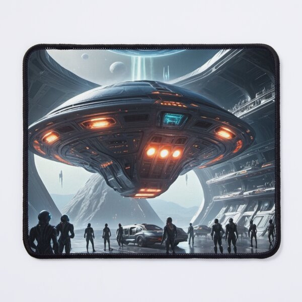Item preview, Gathering at the Galactic Gateway - Alien Invasion designed and sold by eXtraHumans.