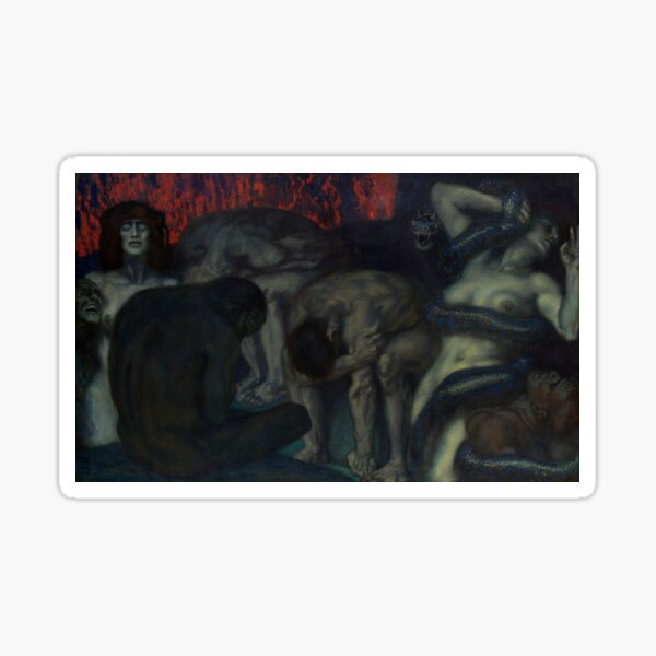 Vista previa del artículo con la obra «Infierno - Franz von Stuck», diseñado y vendido por forgottenbeauty.