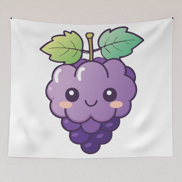 Item preview, Grapes Kawaii  designed and sold by Piwakawaka-CA.