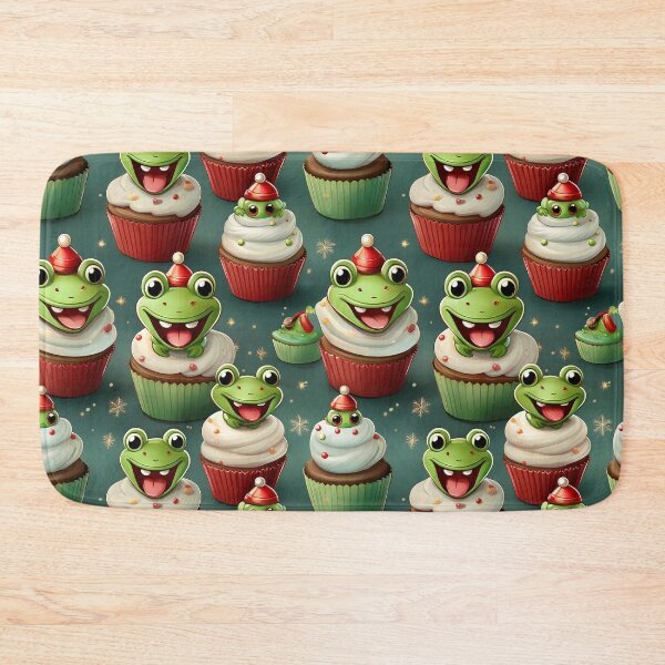 Item preview, Cupcake Fun: A fun and energetic pattern featuring cupcakes topped with happy frogs designed and sold by Grang Art Artistic Designs.