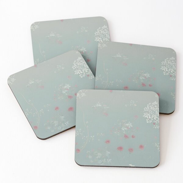 Item preview, Soft Red Roses and White Petals on Sage designed and sold by BubbleGalaxy.