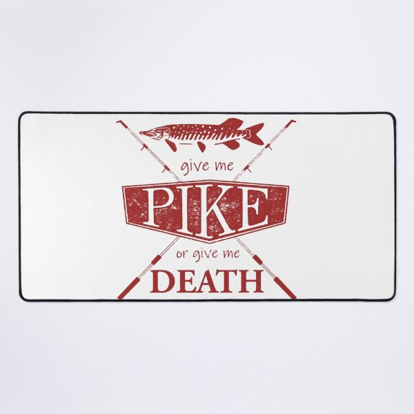 Item preview, Fishing T-Shirt Give Me Pike or Give Me Death - Red designed and sold by plaidshirtdesig.