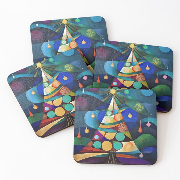 Item preview, Abstract Christmas Tree - Modern Geometric Holiday Art designed and sold by BeautyPulse.