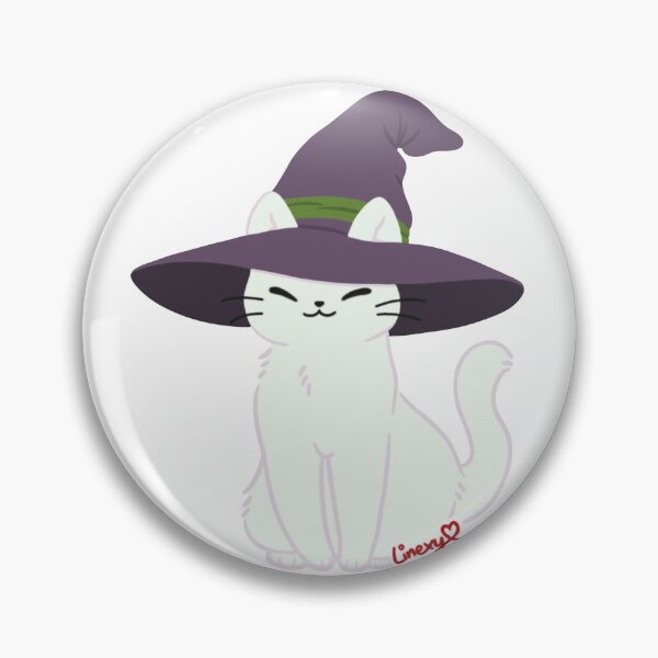 Item preview, Cat with witch hat designed and sold by Linexy.