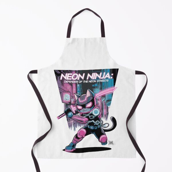 Item preview, Neon Ninja: Defender of the Neon Streets - Cyberpunk Cat designed and sold by ObjCrea123.