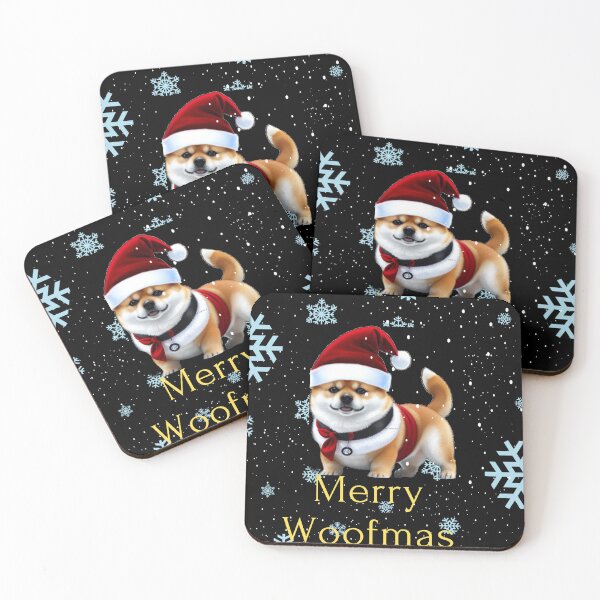Item preview, Sweet Shiba Inu in Santa's hat designed and sold by PolishRebel.