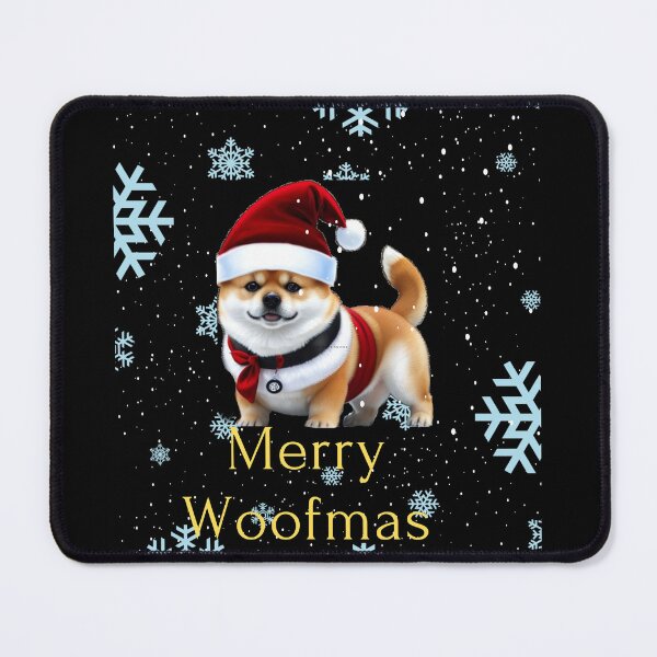 Item preview, Sweet Shiba Inu in Santa's hat designed and sold by PolishRebel.