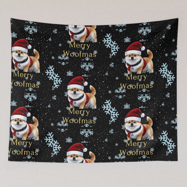 Item preview, Sweet Shiba Inu in Santa's hat designed and sold by PolishRebel.