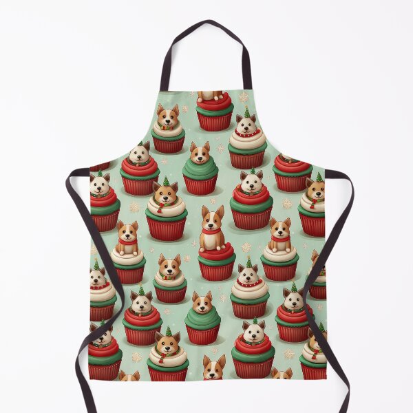 Item preview, Dog Cupcake Parade: A playful pattern showcasing a procession of cupcakes topped with dogs, each one unique and charming. designed and sold by Grang Art Artistic Designs.