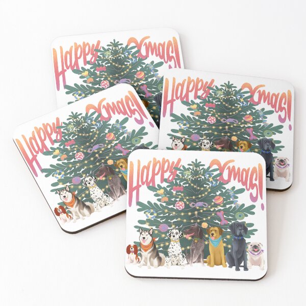 Item preview, Christmas tree and dogs. Happy Xmas! designed and sold by MariaPencilArt.