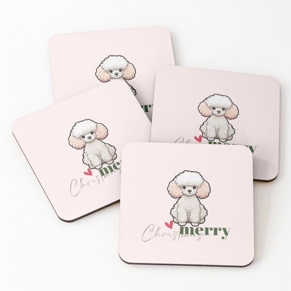 Item preview, Festive Poodle Christmas Art - Holiday Cheer for Dog Lovers designed and sold by Sanskrati.