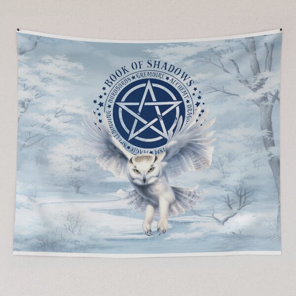 Item preview, Enchanted Owl A Radiant Tapestry of Wisdom and Protection designed and sold by MysticOzzy.