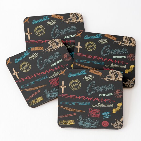 Item preview, Corvair emblem logo script ilustrations designed and sold by FlatSixGraphics.