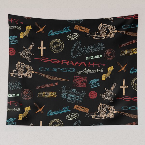 Item preview, Corvair emblem logo script ilustrations designed and sold by FlatSixGraphics.