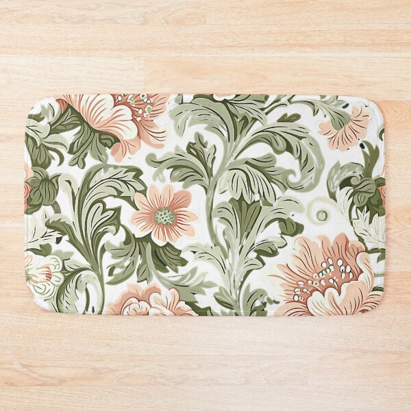 Item preview, Peach Blossom - Vintage Floral Damask Pattern designed and sold by HausKatz.