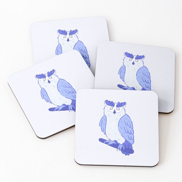 Item preview, Cute blue surprised owl designed and sold by rizdrawings.
