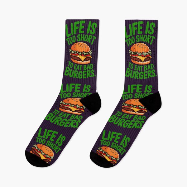 Item preview, Life Is Too Short To Eat Bad Burgers Funny Food Quote designed and sold by TheArtOfPat.