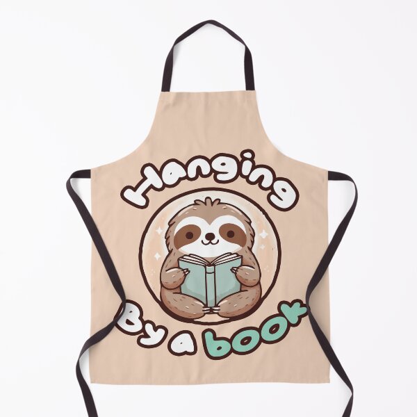 Item preview, Hanging by a book Cozy Reading sloth Bookworm designed and sold by SleekVisuals.