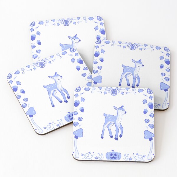 Item preview, Bambi Deer Autumn Ceramic Tile designed and sold by rizdrawings.