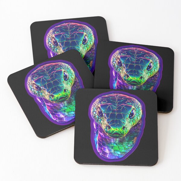 Item preview, Quantum Serpent: Neon Cobra Realm designed and sold by AI-Only Creations.