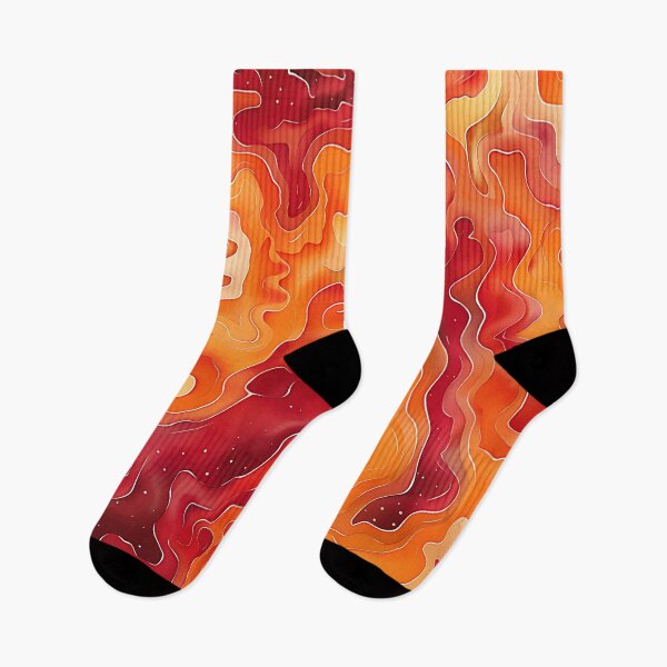 Item preview, Firey Red and Orange Graffiti Art - Vibrant Waves designed and sold by HausKatz.