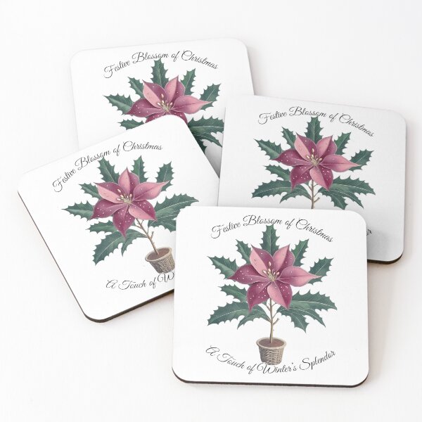 Item preview, Festive Blossom of Christmas – Holiday Floral Art with Winter Charm" designed and sold by BukkyStory.